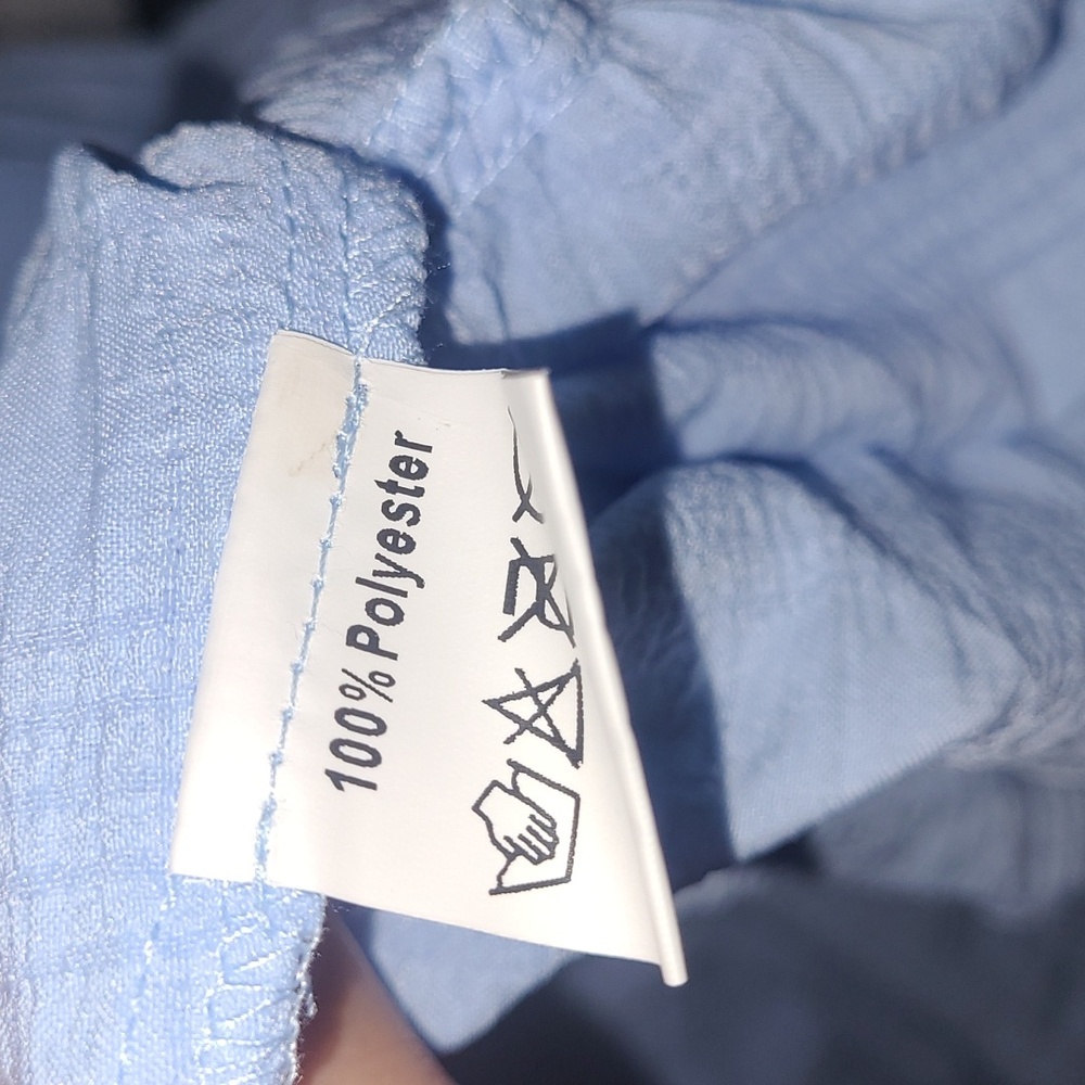 🏆Host Pick! New Women XL Elegant Blue Short Ruffle Sleeve Flowy Maternity Dress - Picture 5 of 6